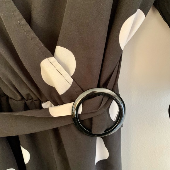 Black and white polka dot dress 2x - Picture 4 of 6